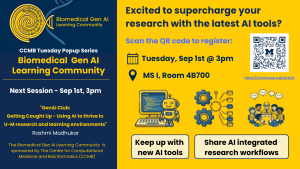 Biomedical Gen AI Learning Community Flyer