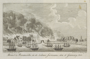 1821 etching of Brand in Paramaribo