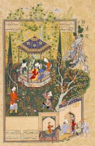 An image of Haft Awrang's The Townsman Robs the Villager’s Orchard.