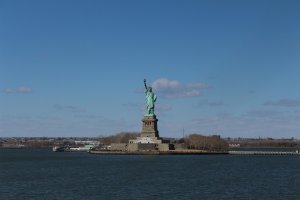 Photograph of the Statue of Liberty on Ellis Island