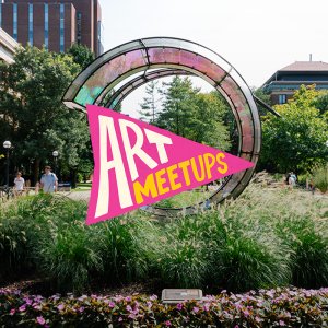 Public art on central campus.