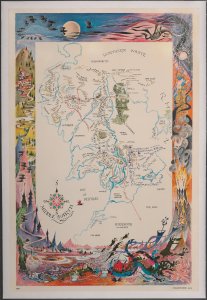 "A Map of Middle-Earth" by Pauline Baynes,  London: George Allen & Unwin Ltd., 1970.
