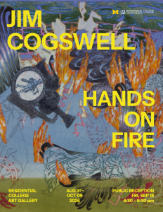 image featuring artist work and exhibit details