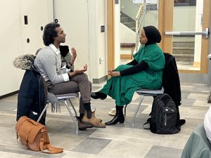 Two students talking