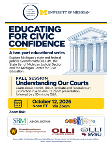 Flyer with details for the event Educating for Civic Confidence