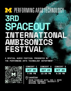 Poster for the 3rd SpaceOut International Ambisonics Festival