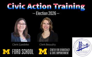 A graphic with a picture of Clerk Beaudry and Clerk Gaedeke.