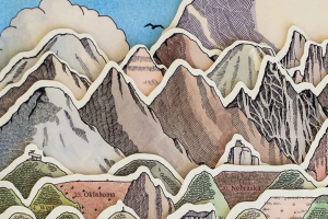 Detail from the front cover of "The HighPoints: The Tallest Point in Each State," by the Dushku Brothers.