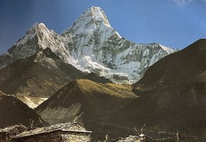A view of Ama Dablam in the Eastern Himalayas from Himalaya alpine-style: the most challenging routes on the highest peaks.