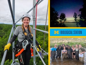 Scenes of students in the Northwoods