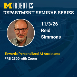Robotics Department Seminar Series - Reid Simmons