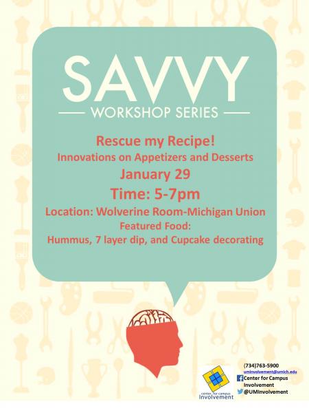 Savvy Workshop on 1/29/2014 in Wolverine of Michigan Union