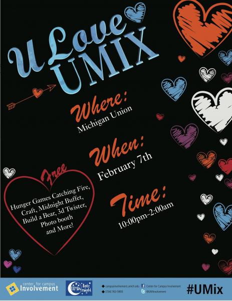 ULove UMix on 2/7/2014 in the Union from 10p-2a