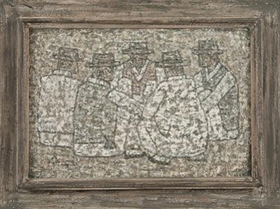 Park Su-geun, People on the Street, 1962, Oil on canvas, 36.5 x 27.3 cm, Gift of