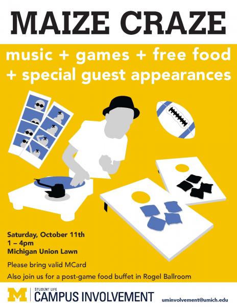 Maize Craze on 10/11 from 1pm-4pm