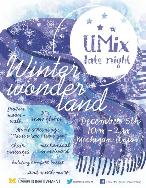 umix on 12/5 from 10p-2a in the union