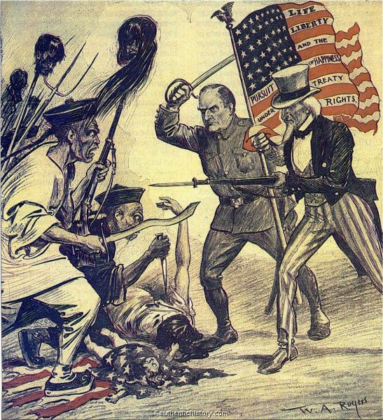 Boxer Rebellion Political Cartoon, 1900
