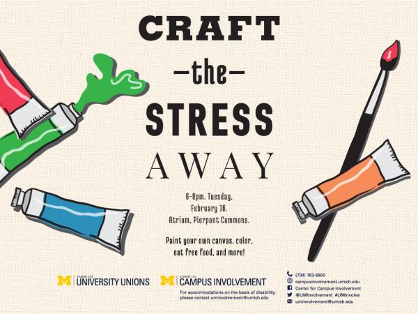 Join us in the Atrium of Pierpont on Tuesday, Feb. 16 from 6-8 PM to paint your 
