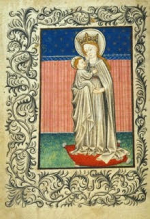 Harley 2915 f. 138v Virgin and child
