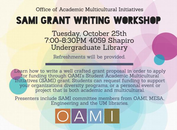 SAMI workshop flyer