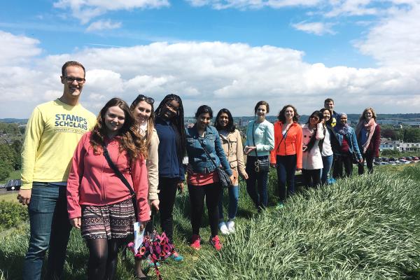 Michigan students in Belgium