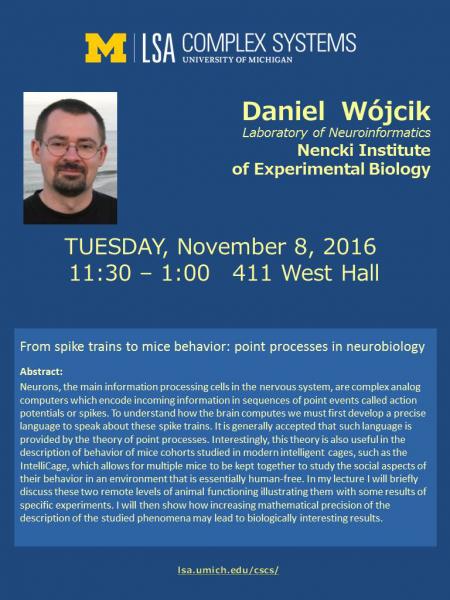 Daniel Wojcik talk flyer