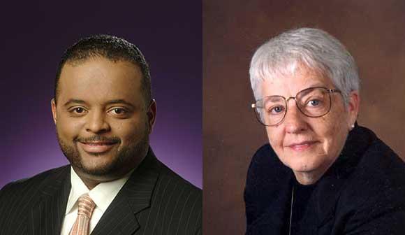 Headshots of Roland S. Martin & Jane Elliott
