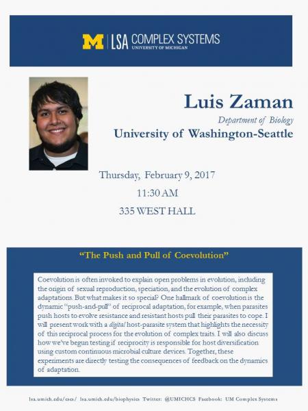 Luis Zaman Talk Poster