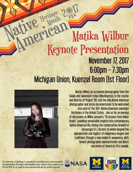 image of matika with a camera and event details
