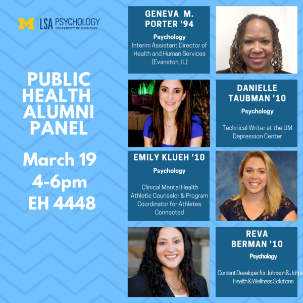 Alumni panel series flyer