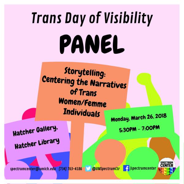 A colorful flyer with background images of individuals holding signs that show the details of the event