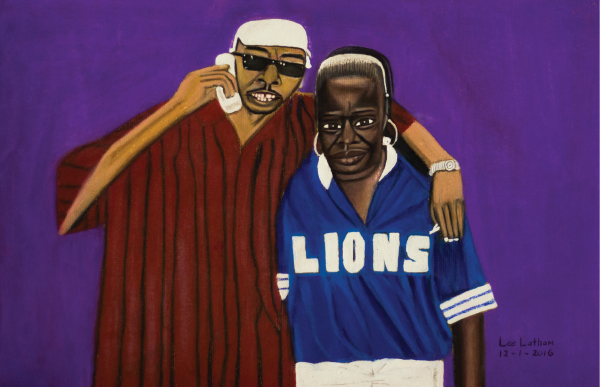 Lee Latham, Boxing Floyd Mayweather and Family, Color Pencil, 2017-01