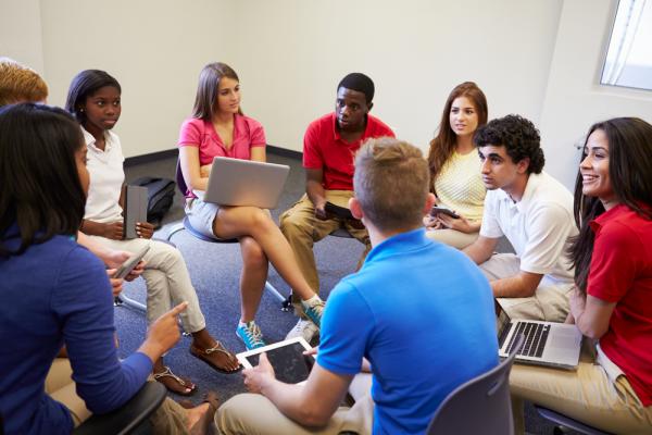 Student talking