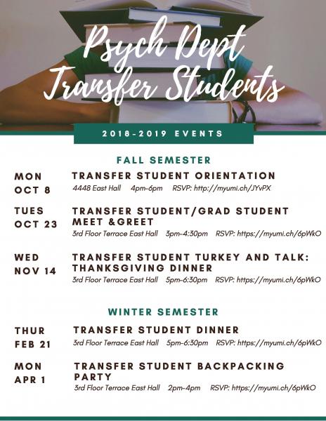 Transfer student event series