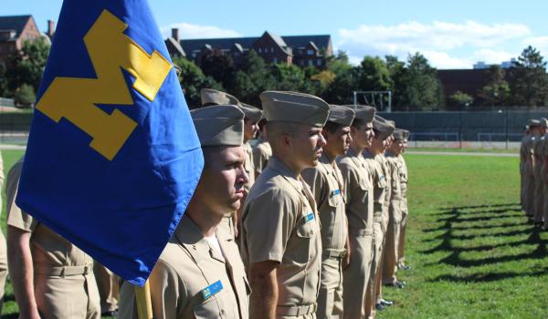 ROTC folds flag