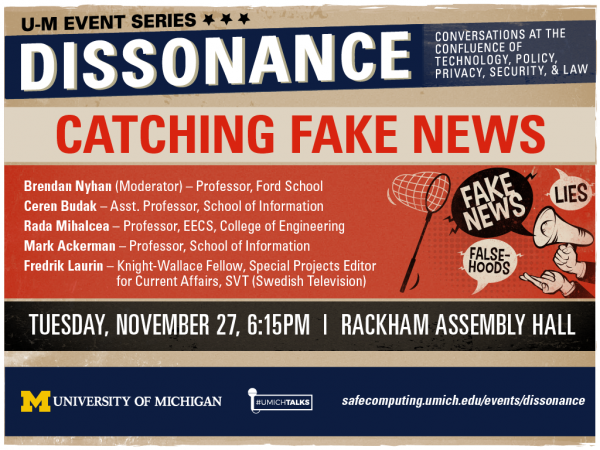 Dissonance: Catching Fake News, Nov. 27, 2018