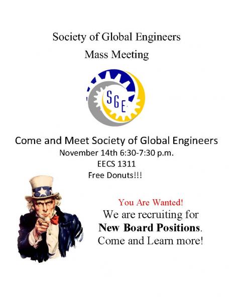 SGE Recruitment Flyer