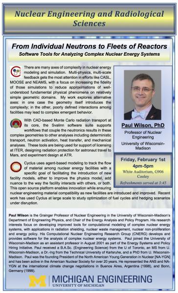 flyer of NERS Colloquium: Paul Wilson