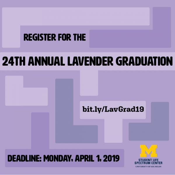 a flyer with a purple background and thick purple and grey lines surrounding text