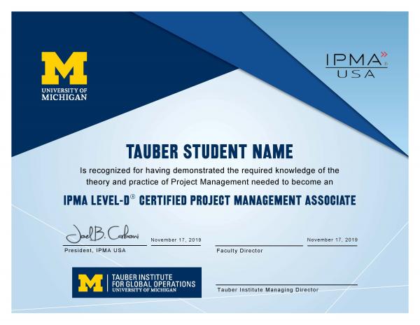 Photo of certificate
