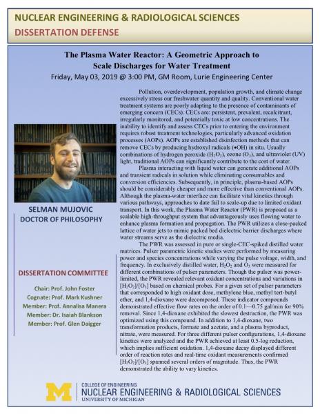 flyer for Selman Mujovic PhD Defense