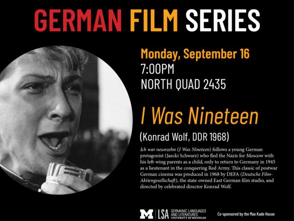 I Was Nineteen 2019.09.16 German Film Series