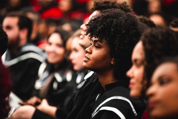 photo of woman graduating