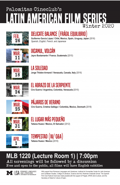 Latin American Film Series Schedule