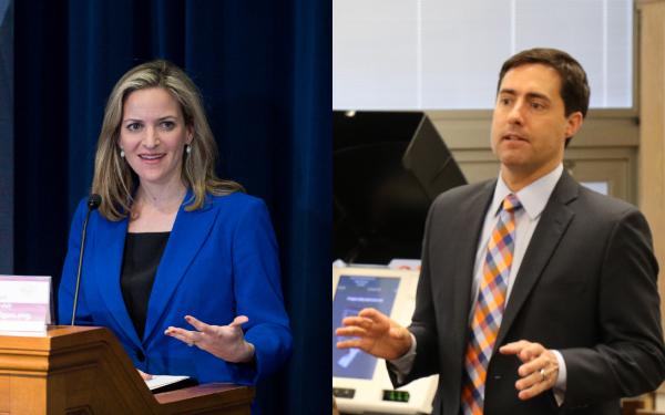 Jocelyn Benson and Frank LaRose