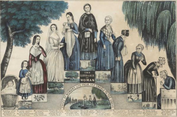 The life & age of woman: Stages of woman’s life from the cradle to the grave (ca.1848)