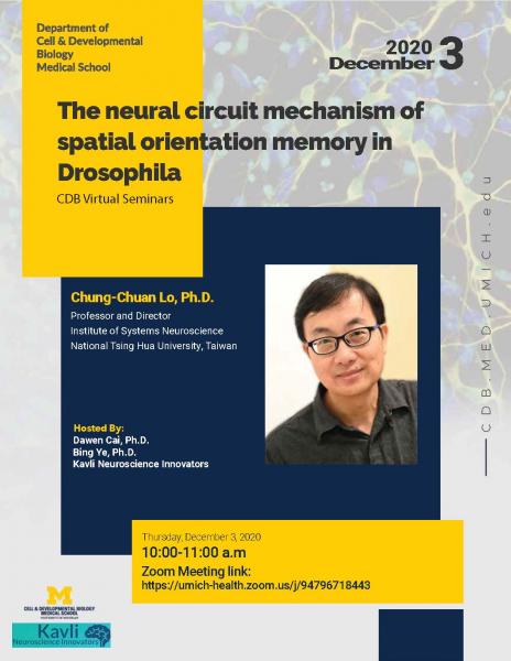 Chung-Chuan Lo, Ph.D. -  Professor and Director, Institute of Systems Neuroscience, National Tsing Hua University, Taiwan