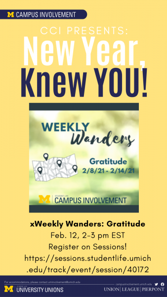 New Year, Knew YOU! and Weekly Wanders
