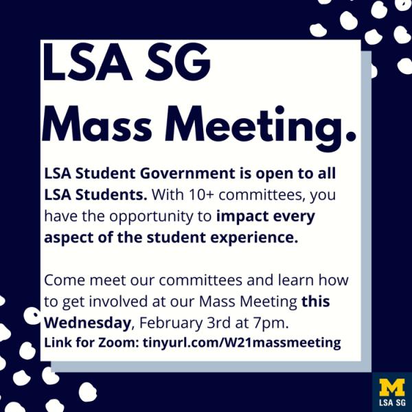 Come to our mass meeting!