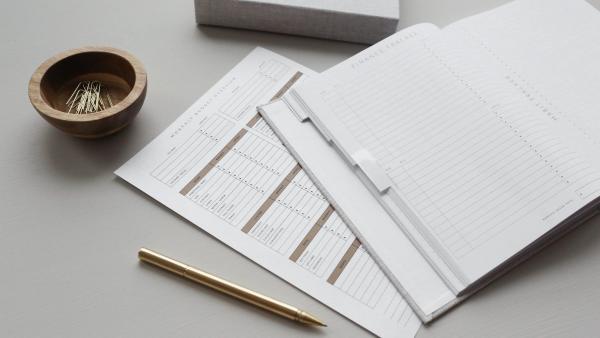papers on a desk